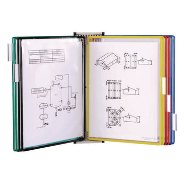 Wall Unit Reference Starter Set, 10 Panels with Assorted Color Borders, White Base