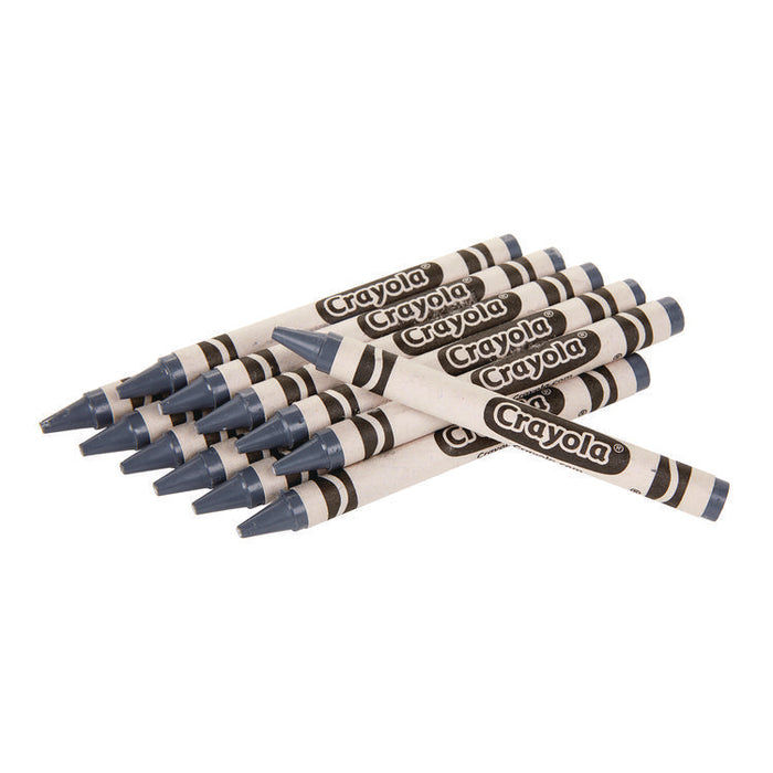 Bulk Crayons, Regular Size, 0.31" x 3.63", Gray, 12/Box