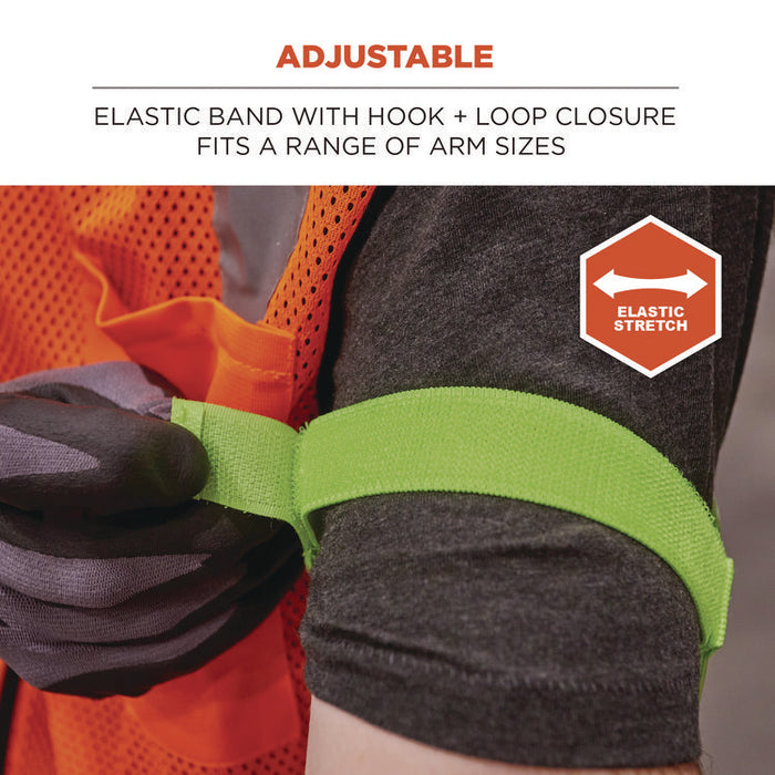 Squids 3388 Wrist ID/Badge Holder, Vertical, Hi-Vis Lime, 3.5 x 5.5 Holder, 2.75 x 3.75 Insert