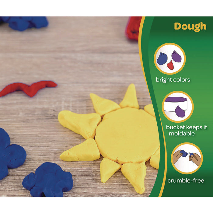 Modeling Dough Bucket, 3 lbs, Assorted Colors, 6 Buckets/Set