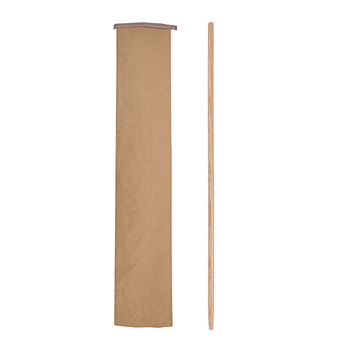 Tapered End Broom Handle, Lacquered Wood, 1.13" dia x 54", Natural