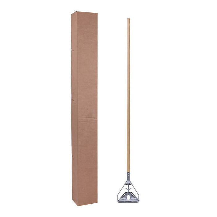 Quick Change Metal Head Mop Handle for No. 20 and Up Heads, 62", Natural