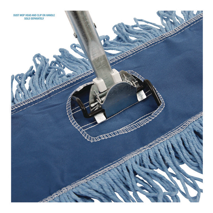 Clip-On Dust Mop Frame, 18 x 5, Zinc Plated, Black