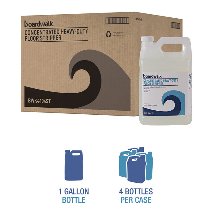 Concentrated Heavy-Duty Floor Stripper, 1 gal Bottle, 4/Carton