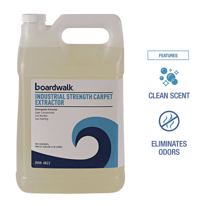 Industrial Strength Carpet Extractor, Clean Scent, 1 gal Bottle, 4/Carton