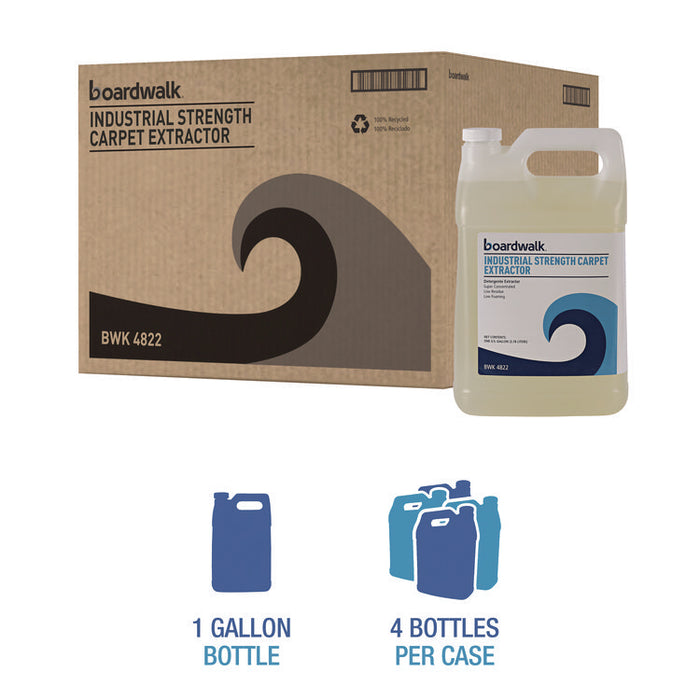 Industrial Strength Carpet Extractor, Clean Scent, 1 gal Bottle, 4/Carton