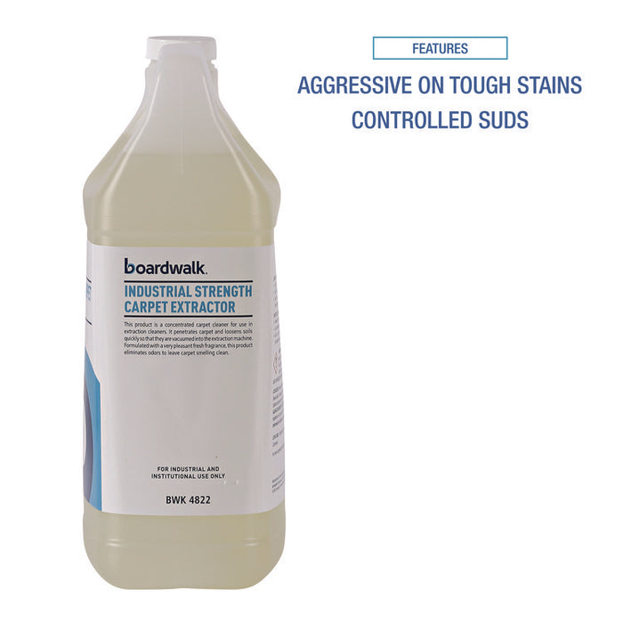 Industrial Strength Carpet Extractor, Clean Scent, 1 gal Bottle, 4/Carton