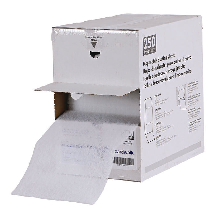 TrapEze Disposable Dusting Sheets, 8" x 125 ft, White, 250 Sheets/Roll