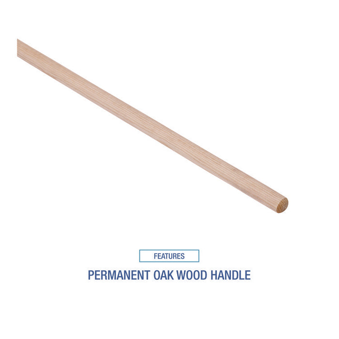 Cotton Deck Mop, #16 White Cotton Head, 50" Wood Handle, 12/Carton