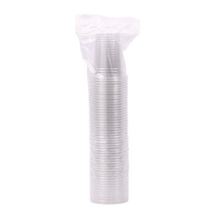 Clear Plastic PET Cups, 12 oz, 50/Sleeve, 20 Sleeves/Carton