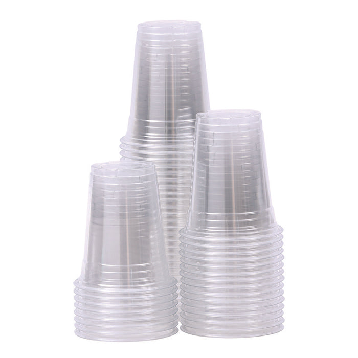 Clear Plastic PET Cups, 12 oz, 50/Sleeve, 20 Sleeves/Carton