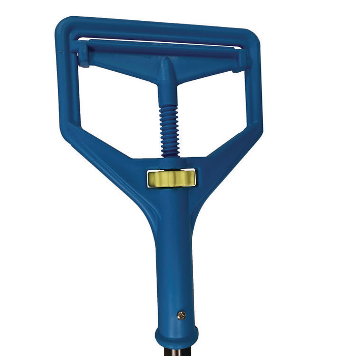 Janitor Style Screw Clamp Mop Handle, 64", Blue