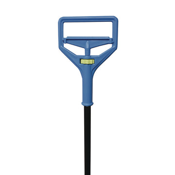 Janitor Style Screw Clamp Mop Handle, 64", Blue
