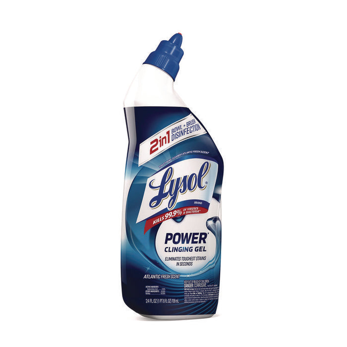 Disinfectant Toilet Bowl Cleaner, Atlantic Fresh Scent, 24 oz Angle-Neck Bottle, 9/Carton