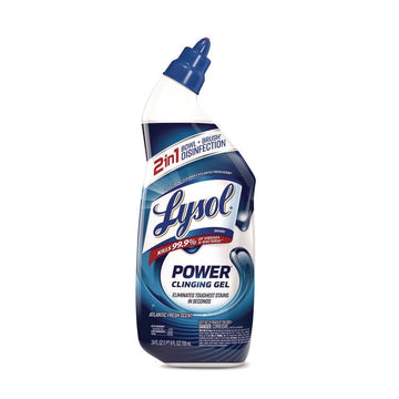 Disinfectant Toilet Bowl Cleaner, Atlantic Fresh Scent, 24 oz Bottle, Angle-Neck Bottle