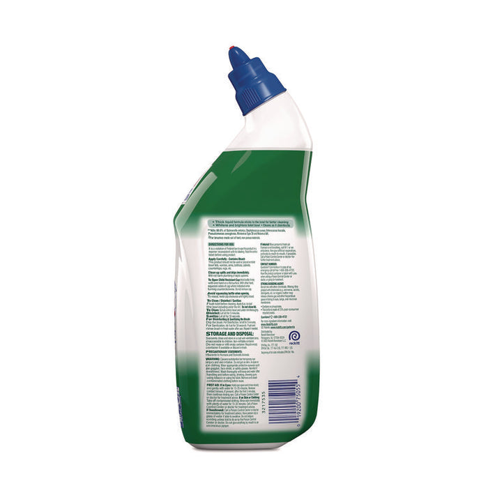 Disinfectant Toilet Bowl Cleaner with Bleach, Clean Scent, 24 oz Angle-Neck Bottle