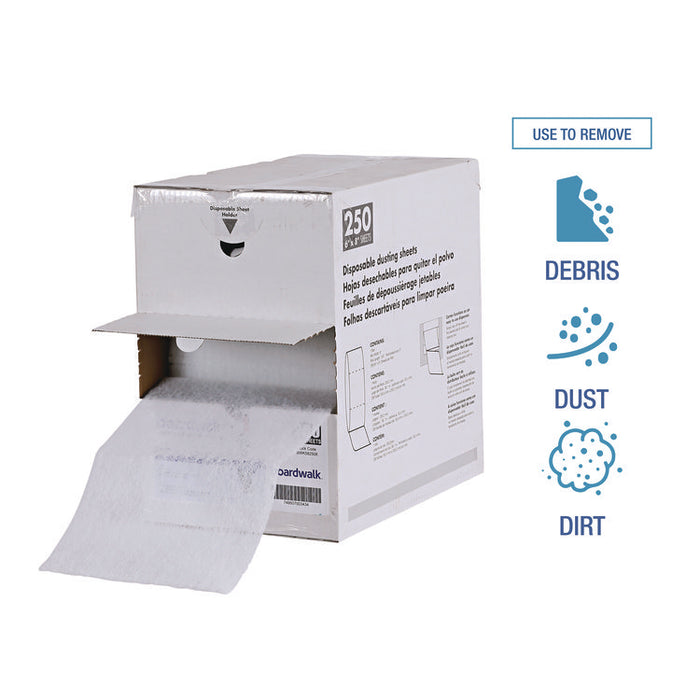 TrapEze Disposable Dusting Sheets, 8" x 125 ft, White, 250 Sheets/Roll