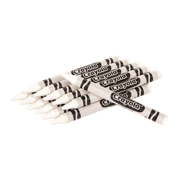 Bulk Crayons, Regular Size, 0.31" x 3.63", White, 12/Box
