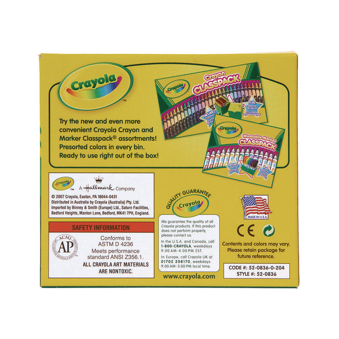 Bulk Crayons, Regular Size, 0.31" x 3.63", White, 12/Box