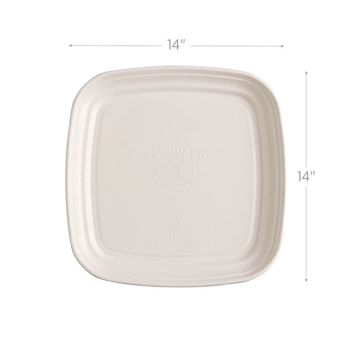 Regalia Renewable Sugarcane Tray, 9.06 x 14.37, White, Sugarcane, 100/Carton