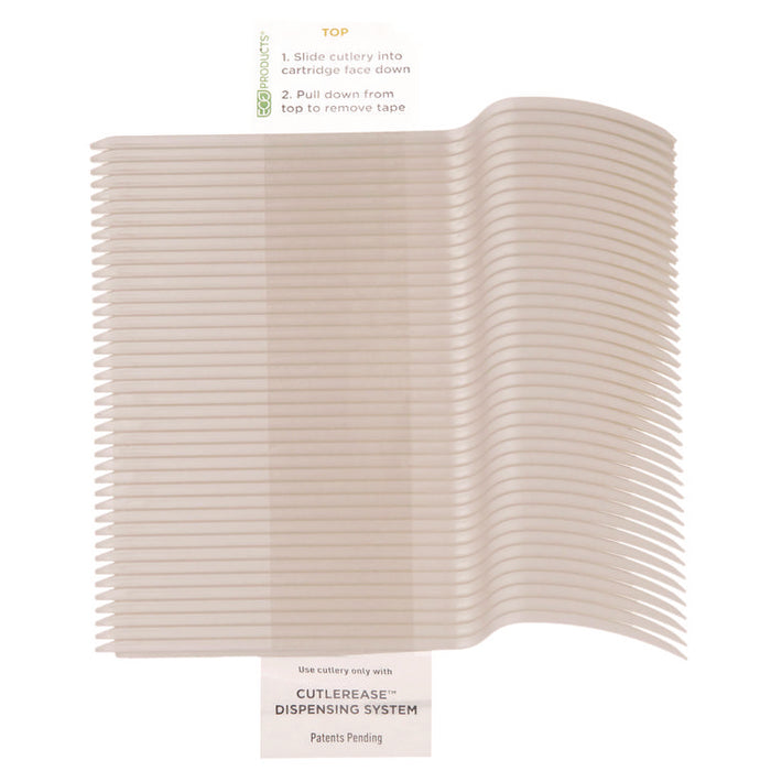 Cutlery for Cutlerease Dispensing System, Fork, Plastic, White, 960/Carton