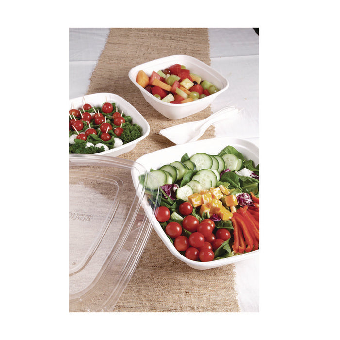 Lids for Regalia Sugarcane 160 oz Bowls, 12 x 12 x 1.9, Clear, 50/Carton