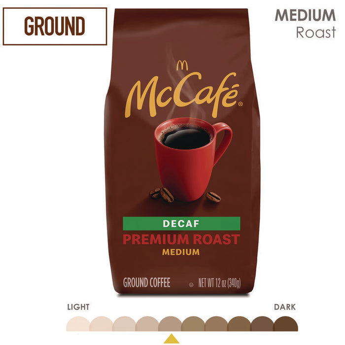 Ground Coffee, Premium Roast Decaf, 12 oz Bag