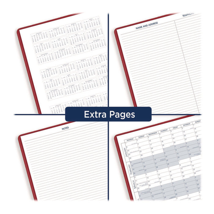 Fashion Monthly Planner, 11 x 9, Red/Gold Cover, 15-Month: Jan 2024 to March 2025