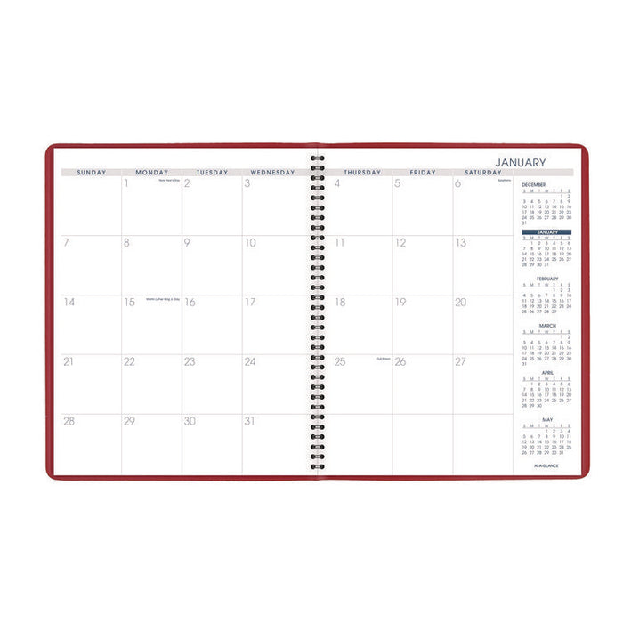 Fashion Monthly Planner, 11 x 9, Red/Gold Cover, 15-Month: Jan 2024 to March 2025