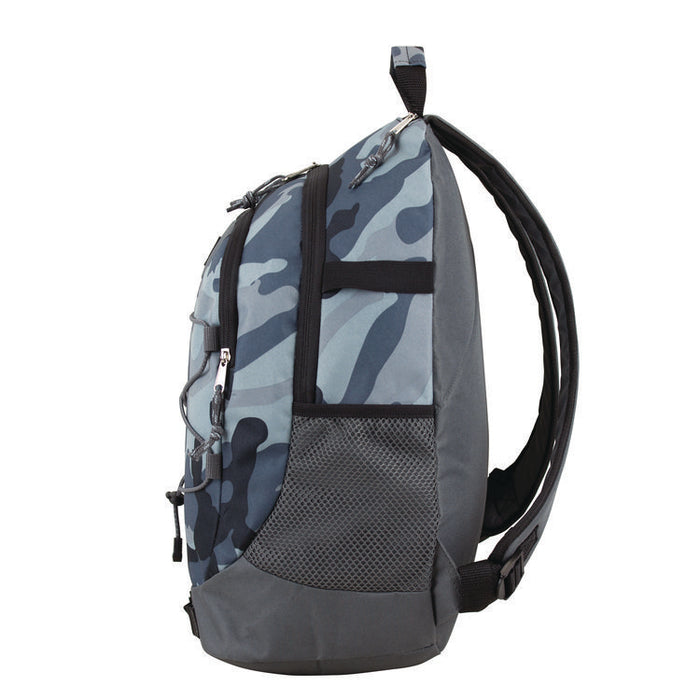 Terra Sport Bungee Backpack, 15.5", 12.5 x 7.75 x 18, Midnight Camo