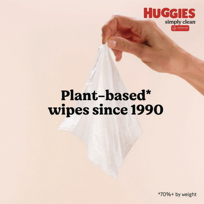 Simply Clean Fragrance Free Baby Wipes, 64/Pack, 11 Packs/Carton