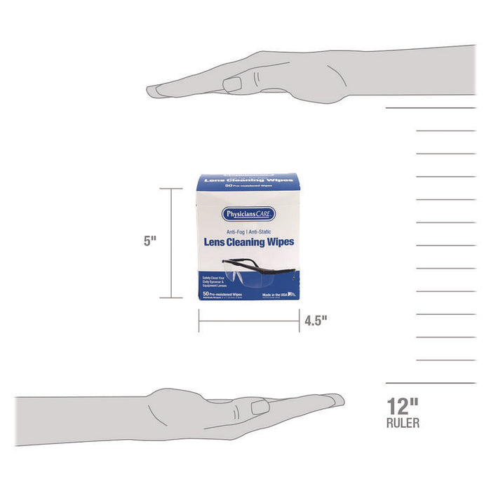 Lens Cleaning Wipe, 5 x 7, 50/Box