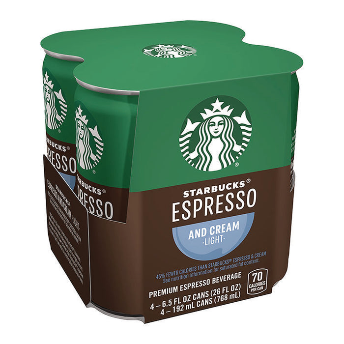 Cold Brew Coffee, Doubleshot Espresso and Cream Light, 6.5 oz Can, 24/Carton
