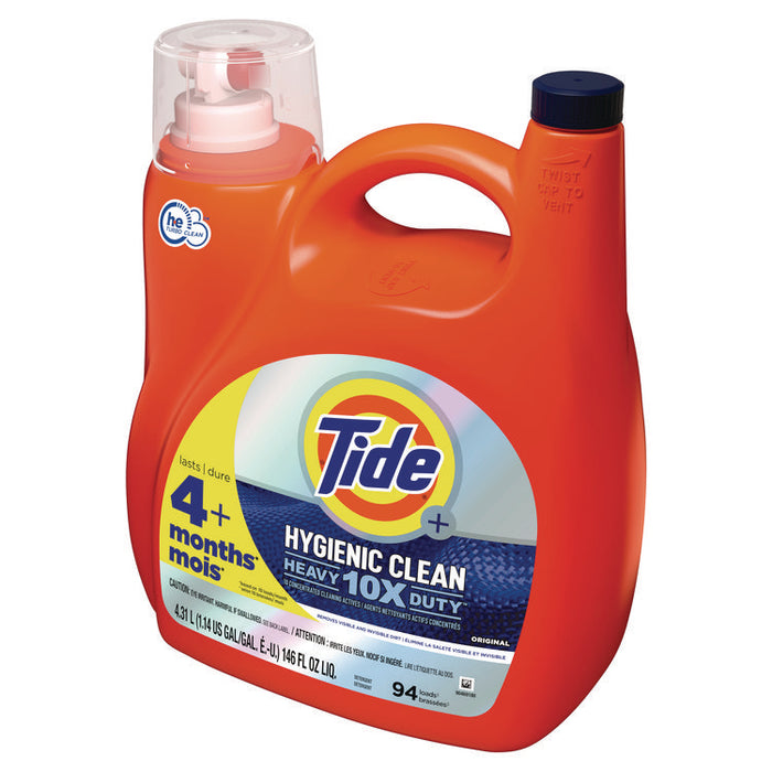 Hygienic Clean Heavy 10x Duty HE Liquid Laundry Detergent, Original Scent, 146 oz Bottle