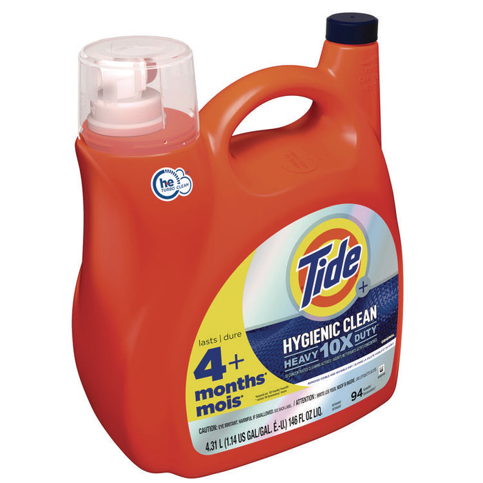 Hygienic Clean Heavy 10x Duty HE Liquid Laundry Detergent, Original Scent, 146 oz Bottle