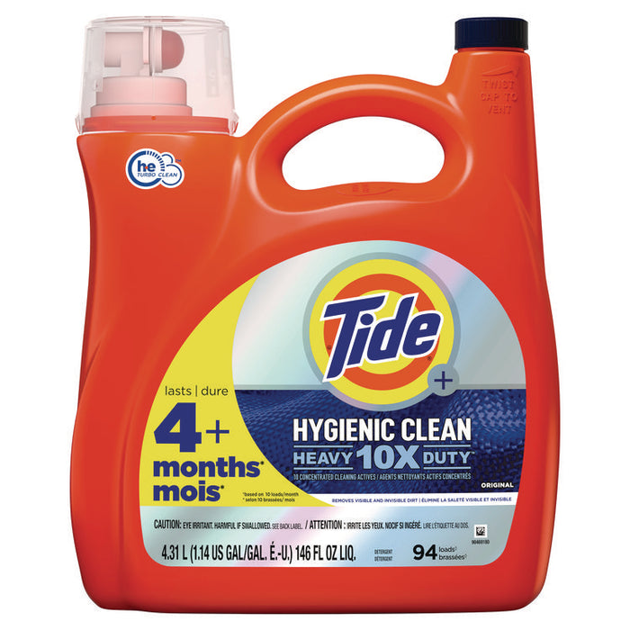 Hygienic Clean Heavy 10x Duty HE Liquid Laundry Detergent, Original Scent, 146 oz Bottle