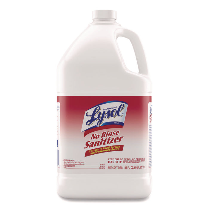 No Rinse Sanitizer Concentrate, Unscented, 1 gal Bottle, 4/Carton