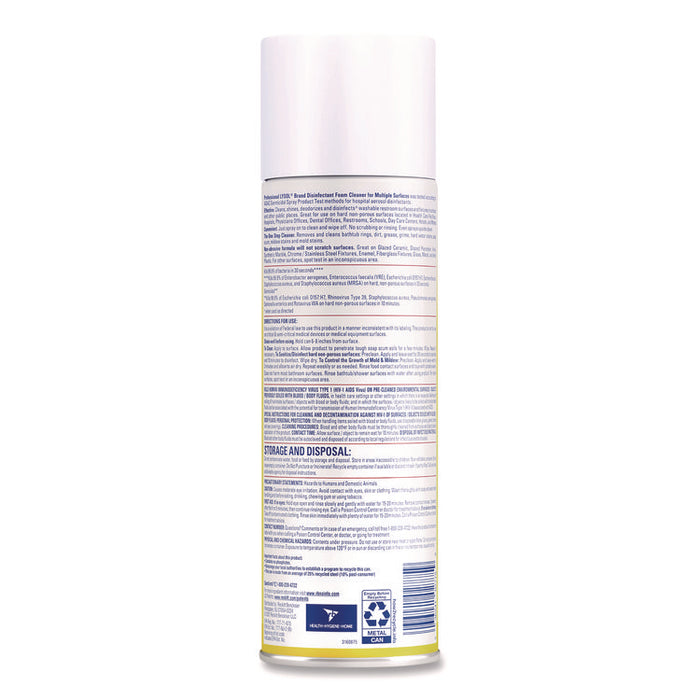 Disinfectant Foam Cleaner, Fresh Scent, 24 oz Aerosol Spray, 12/Carton