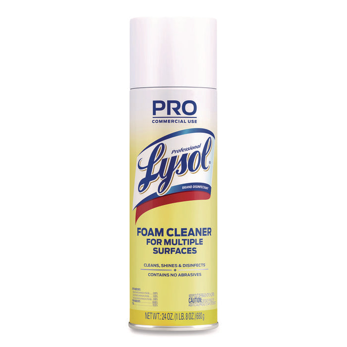 Disinfectant Foam Cleaner, Fresh Scent, 24 oz Aerosol Spray, 12/Carton