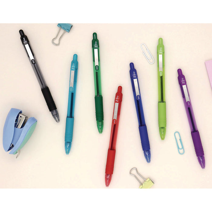 Z-Grip Ballpoint Pen, Retractable, Medium 1 mm, Assorted Artistic Ink and Barrel Colors, 24/Pack