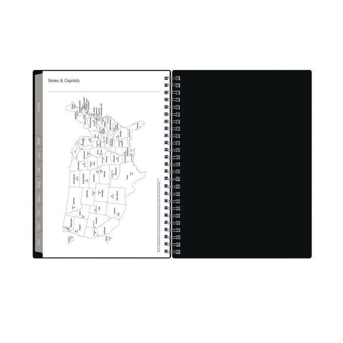 Enterprise Weekly/Monthly Notes Planner, 8.63" x 5.88", Black Cover, 12-Month (Jan to Dec): 2026