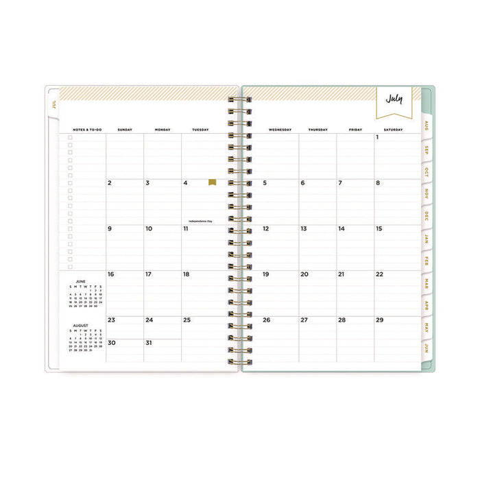 Day Designer "Secret Garden Mint" Academic Year Weekly/Monthly Notes Planner, 8 x 5, 12-Month (July to June): 2025-2026