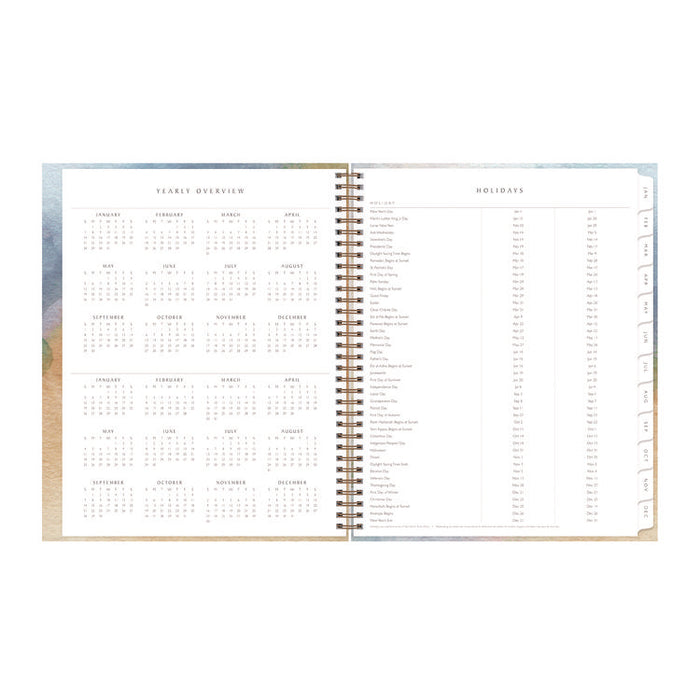 One Tree Planted Andreo Weekly/Monthly Planner, Abstract Artwork, 11" x 8.5", Blue/Sand/Green Cover, 12-Month (Jan-Dec): 2026