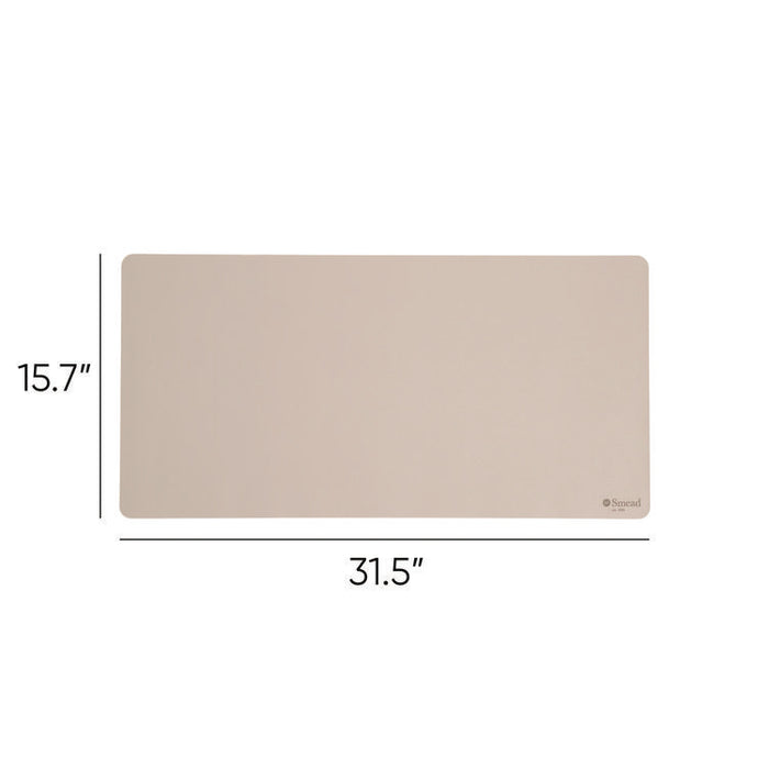 Vegan Leather Desk Pads, 31.5" x 15.7", Sandstone