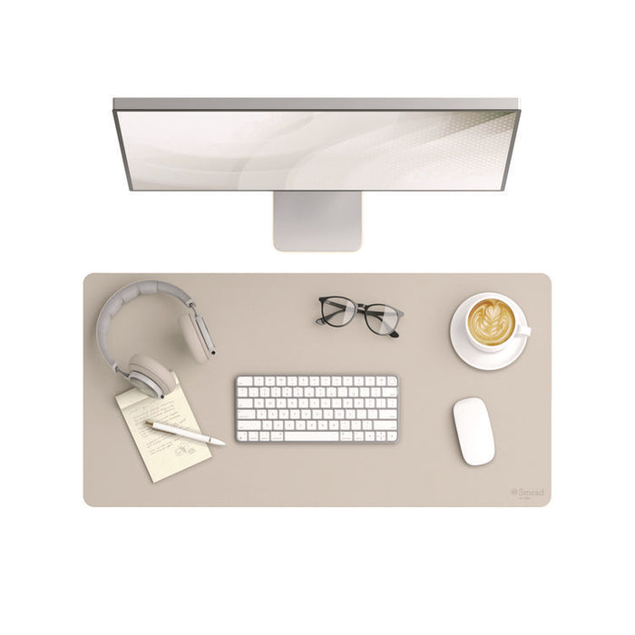 Vegan Leather Desk Pads, 31.5" x 15.7", Sandstone