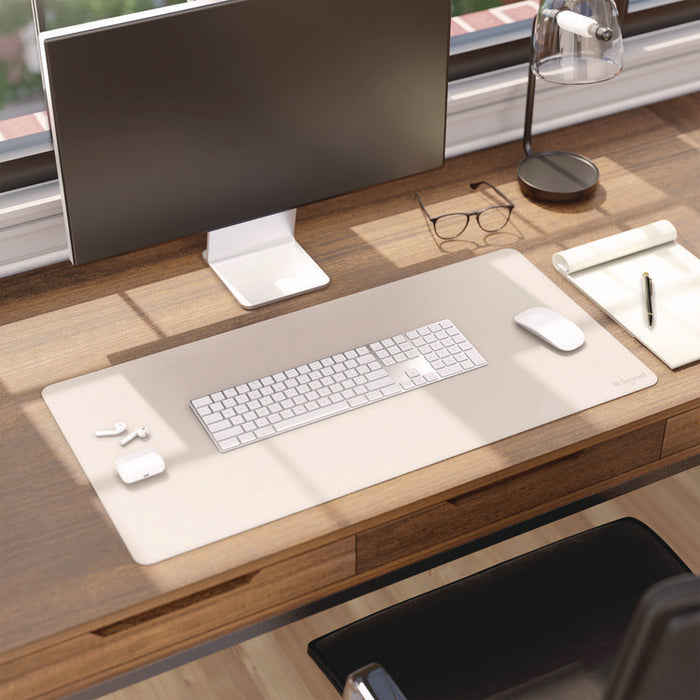 Vegan Leather Desk Pads, 31.5" x 15.7", Sandstone