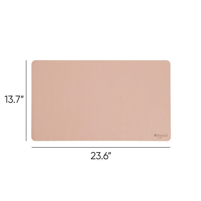 Vegan Leather Desk Pads, 23.6" x 13.7", Light Pink