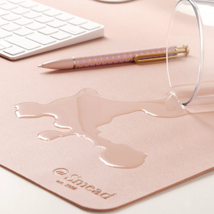 Vegan Leather Desk Pads, 23.6" x 13.7", Light Pink