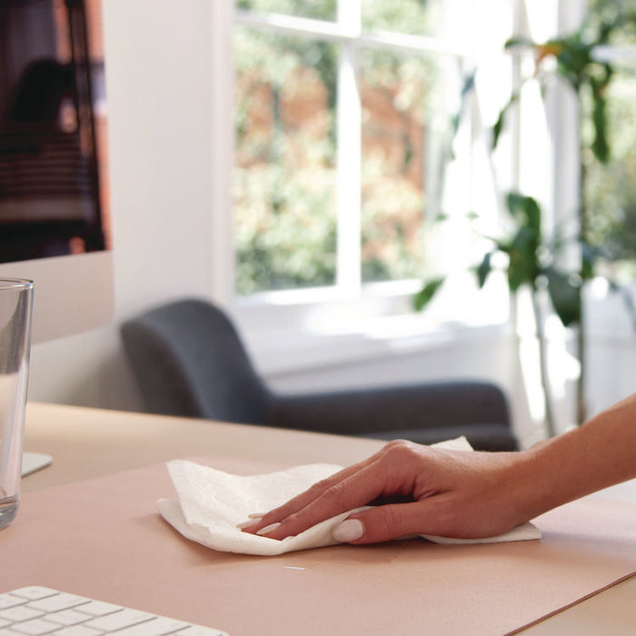 Vegan Leather Desk Pads, 23.6" x 13.7", Light Pink