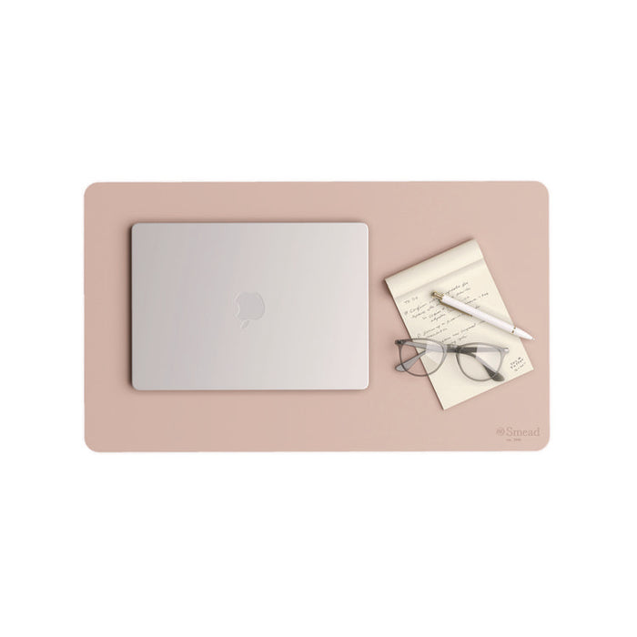 Vegan Leather Desk Pads, 23.6" x 13.7", Light Pink